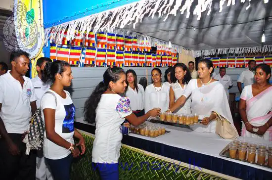 Image of Vesak Dansal and people enjoying Vesak in Colombo Sri Lanka